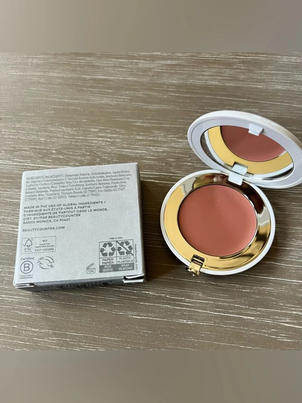 Beautycounter Cheeky Clean Cream Blush in Chai Full Size 0.15 oz - Picture 4 of 9